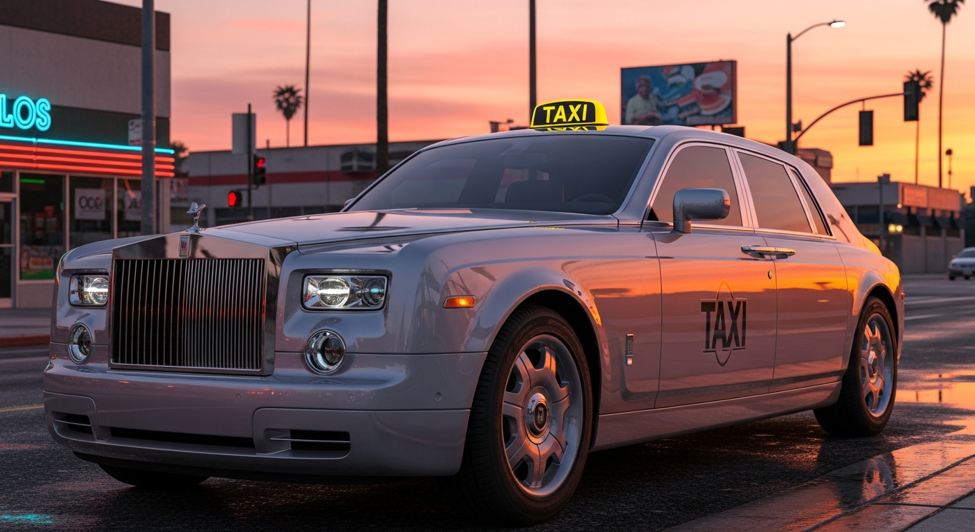 Rolls Royce taxi mod in action